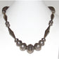 Old Pawn Handmade Navajo Pearls Necklace Stamped Saucer & Cones Beads Sterling