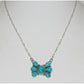 Navajo Turquoise Cluster Bar Pendant Necklace Sterling M James