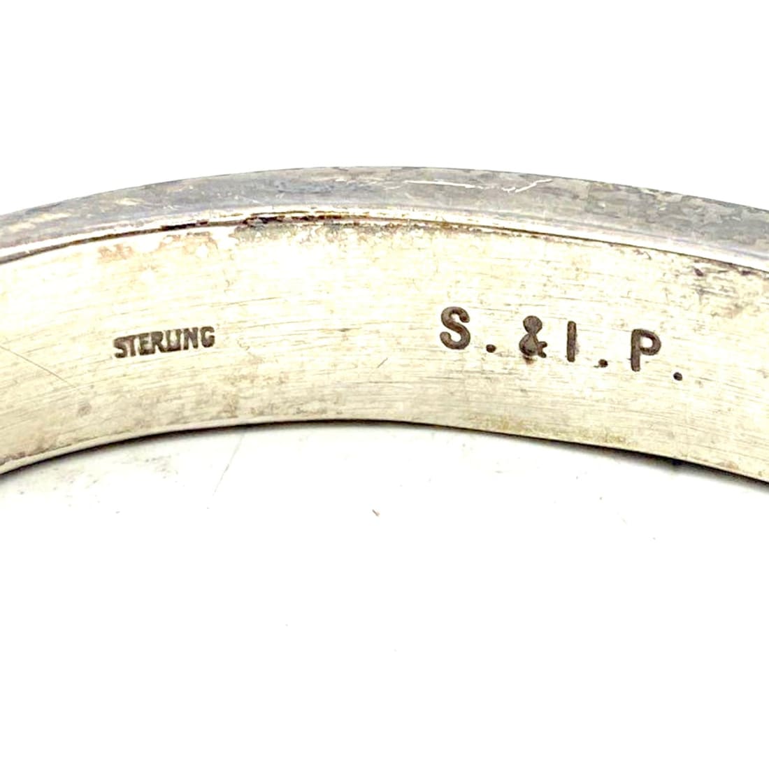 Old Pawn Zuni Inlay Turquoise MOP Cuff Bracelet Sherman and Isabelle Paquin