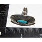 Vintage Navajo Turquoise Ring Size 7 Sterling Silver Shadowbox Design