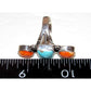 Navajo Orange Spiny Turquoise Statement Ring Sz 9 Yazzie