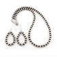 Navajo 6mm Pearls Necklace & Earrings Set Sterling Silver Beads N. Garcia