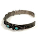 Old Pawn Zuni Turquoise Bracelet Sterling Silver Stacker Cuff Signed