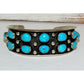 Vintage Navajo Kingman Turquoise Cuff Bracelet Sterling Silver P. Largo