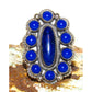Navajo Lapis Lazuli Cluster Ring Size 10 Sterling Silver Native American