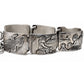 Vintage Navajo Sterling Silver Storyteller Panel Bracelet J. Livingston Signed