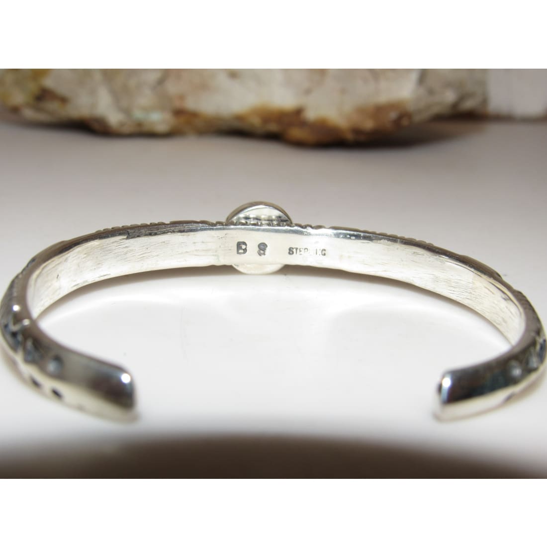 Navajo Golden Hills Turquoise Stacker Cuff Sterling Silver B. Short