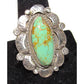 Navajo Blue Royston Turquoise Statement Ring Sz 10 Sterling Silver
