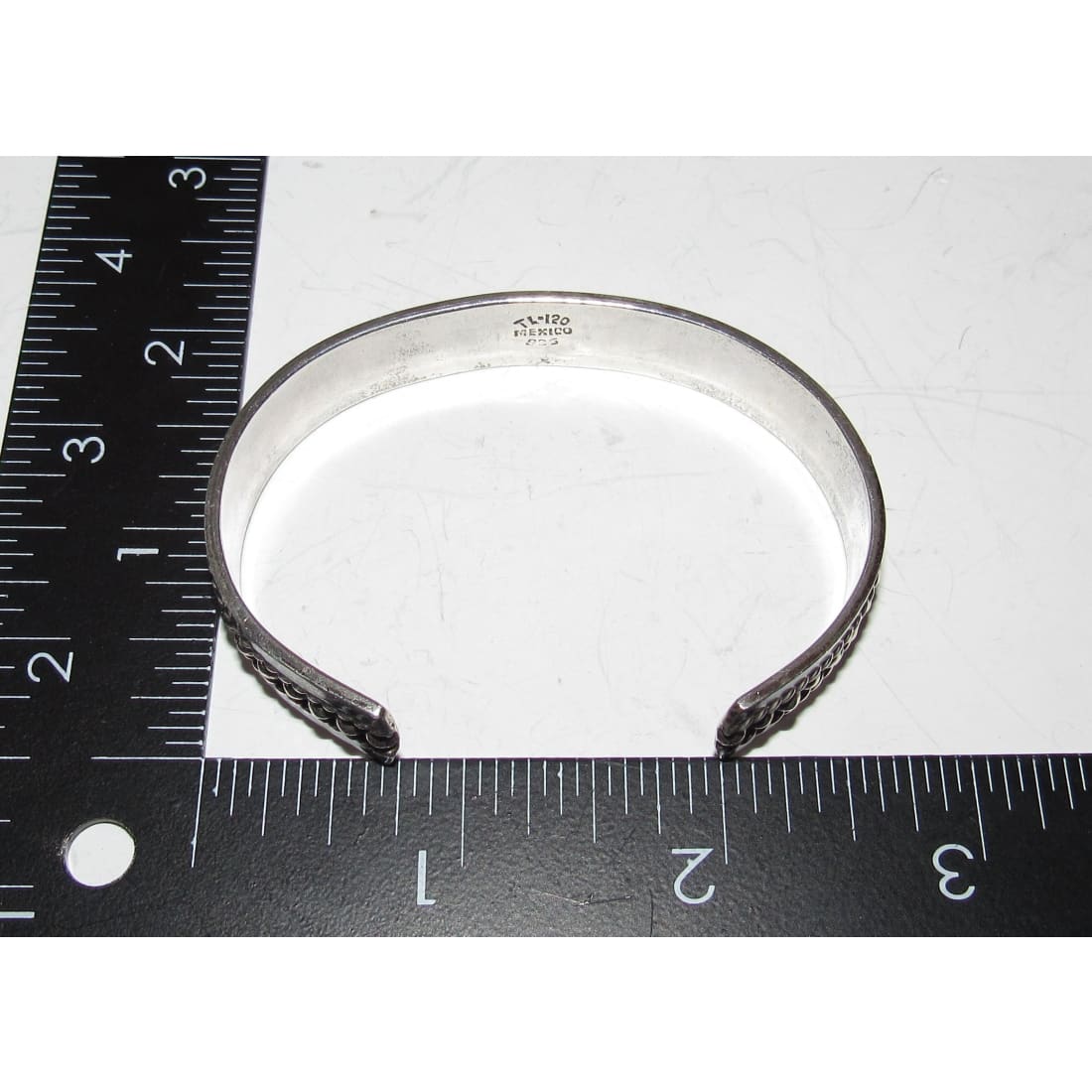 Vintage Taxco Mexican Silver Cuff Bracelet