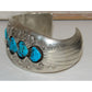 Vintage Navajo Kingman Turquoise Cuff Bracelet P. Benally Sterling Silver