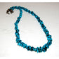Navajo Kingman Mine Turquoise Heishi Necklace 18" Sterling Silver