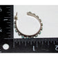 Vintage Zuni Snake Eye Turquoise Hoop Earrings 1 1/4" Diameter Sterling Silver
