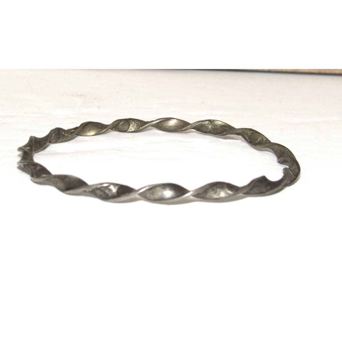 Vintage Taxco Mexico Silver Bangle Bracelet Twisted Rope Design