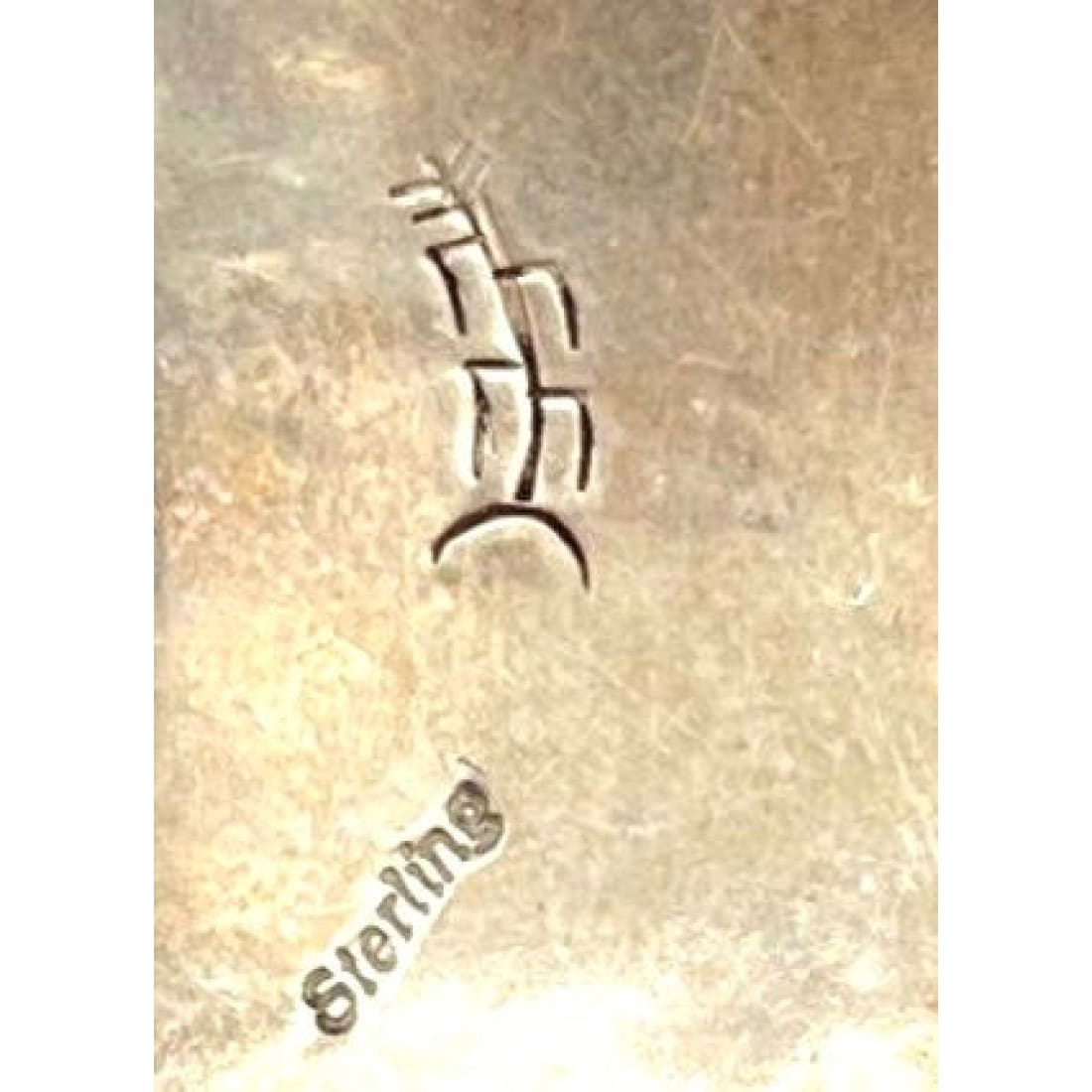Vintage Hopi Sterling Silver Overlay Pendant by Michael Sockyma Sr.