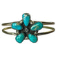 Vintage Navajo Royston Turquoise Cluster Cuff Bracelet Sterling Silver