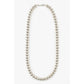 Handmade Navajo Pearls Necklace Sterling Silver 6mm Saucer Beads 18"L G Benally