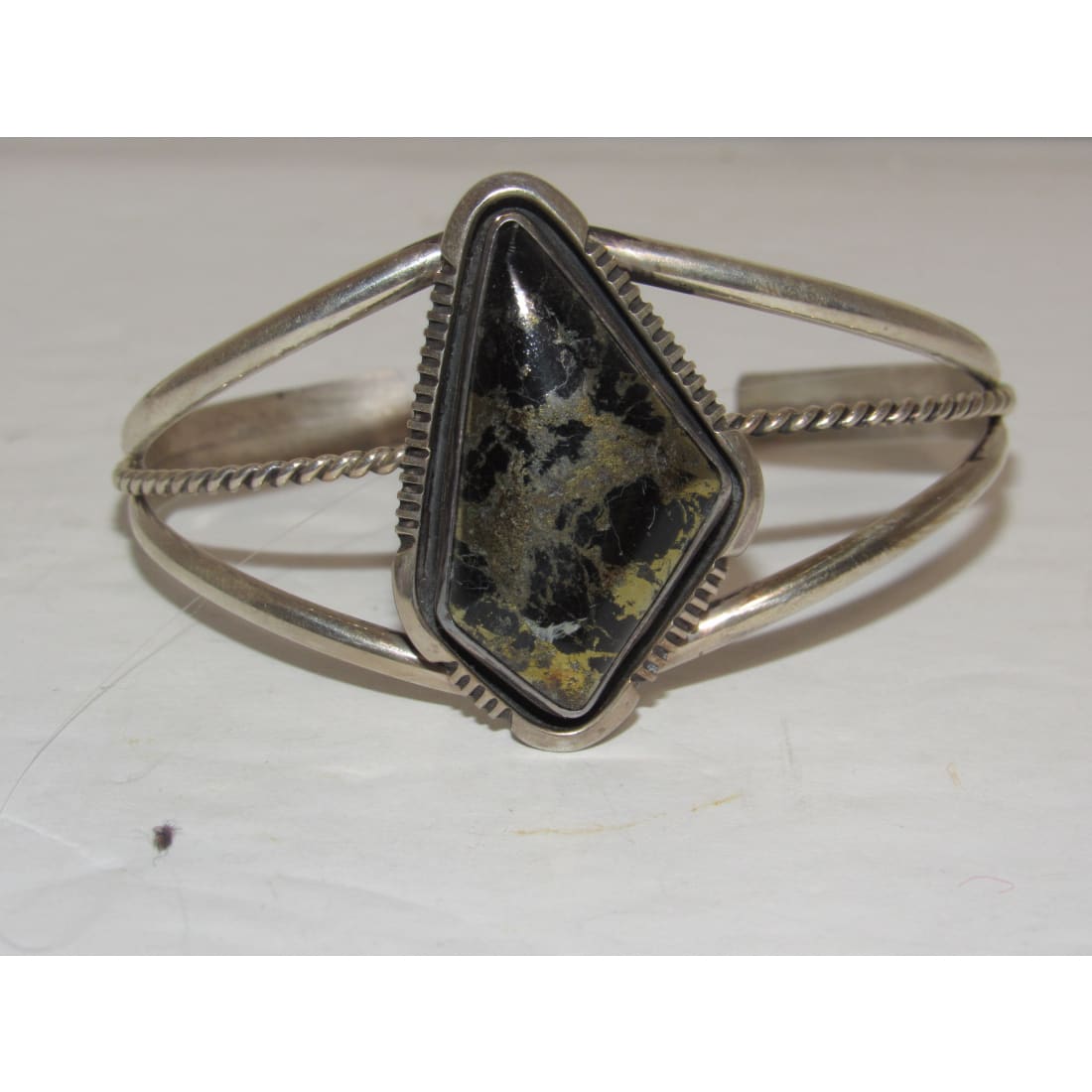 Vintage Navajo Pendant Bracelet Apache Gold Sterling Silver Set W. Denetdale