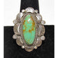 Navajo Blue Royston Turquoise Statement Ring Sz 10 Sterling Silver