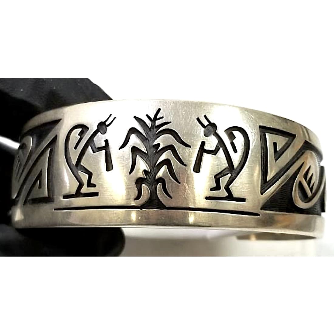 Vintage Hopi George Phillips Sterling Silver Cuff Bracelet 50g Native American