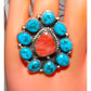 Navajo Cluster Ring Sz 7 Orange Spiny Oyster Kingman Turquoise Sterling Silver