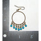 Vintage Zuni Snake Eye Turquoise Sterling Silver Dangle Earrings