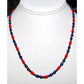 Santo Domingo Rolled Shell Coral Lapis Heishi Choker Necklace