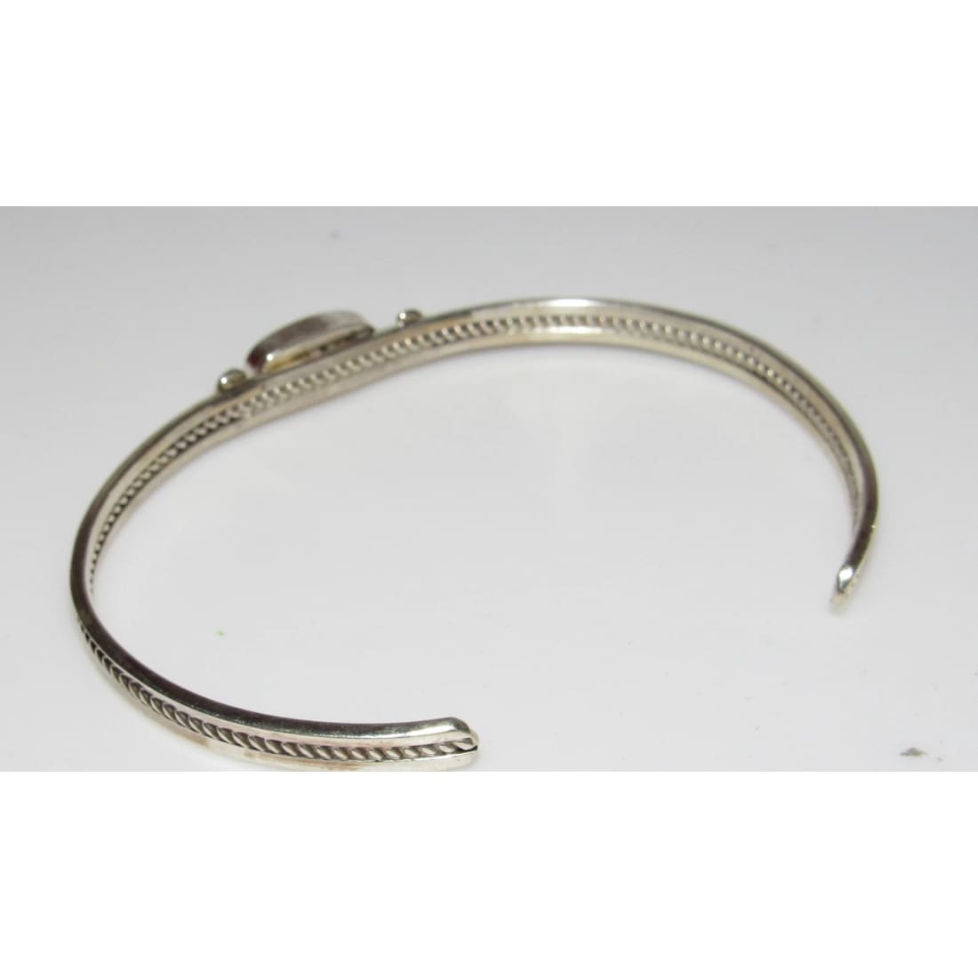 Navajo Opal Bracelet Stacker Sterling Silver Cuff Native American Signed