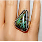 Navajo Number 8 Turquoise Ring Adjustable Size Sterling Silver S. Skeets