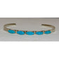 Zuni Turquoise Stacker Cuff Bracelet Sterling Silver