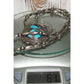 VTG Navajo Morenci Turquoise Pendant Necklace Sterling Navajo Pearls Necklace