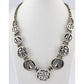 Vintage Hopi Sterling Silver Overlay Storytelling Medallion Necklace