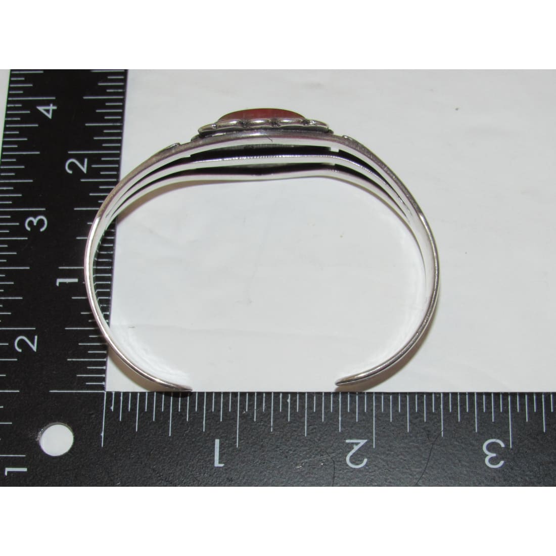 Vintage Navajo Petrified Wood Cuff Bracelet Sterling Silver Native American