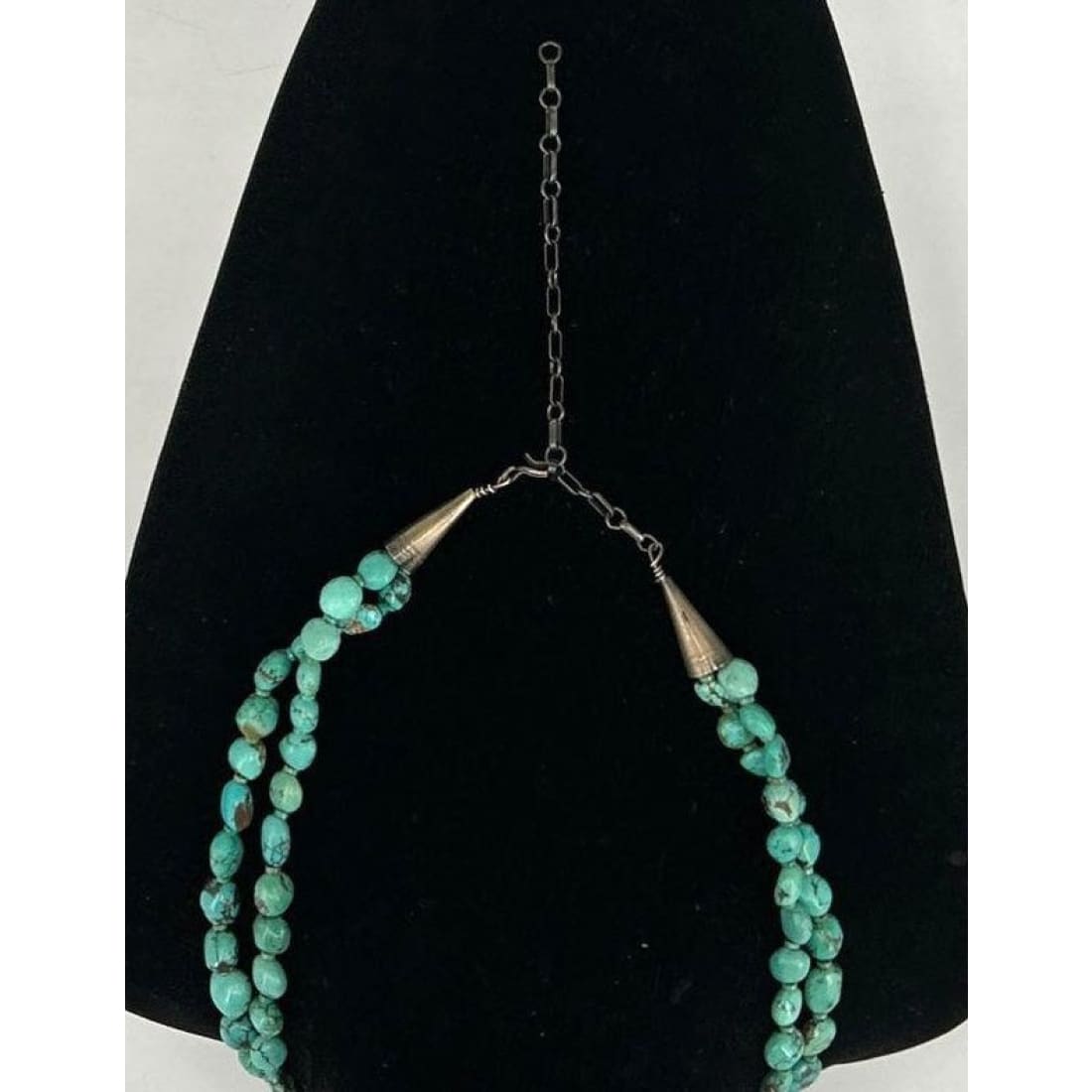 Old Pawn Navajo Turquoise Necklace Pendant Geraldine Yazzie Sterling Silver