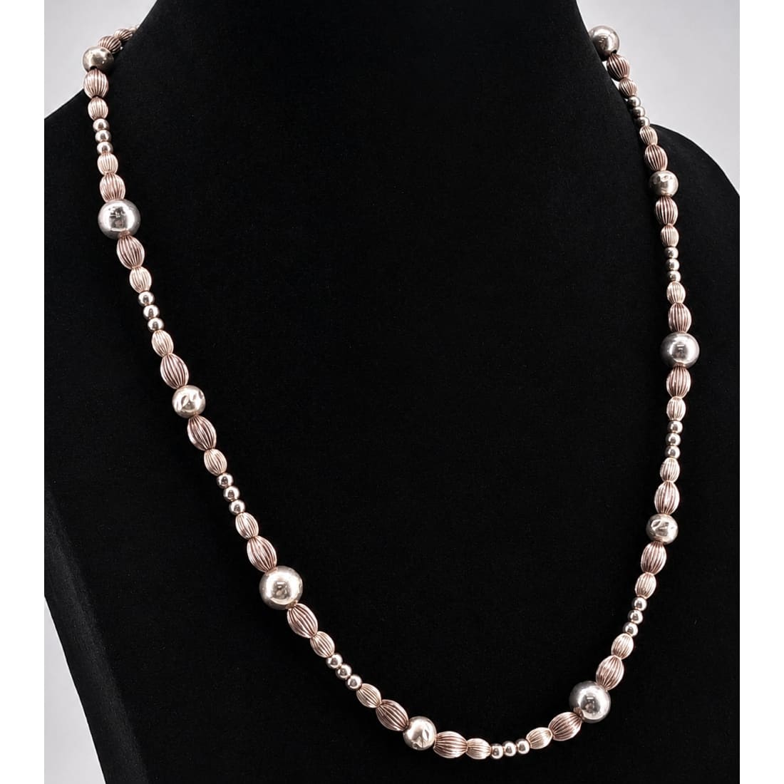 Vintage Southwestern Desert Pearl Sterling Silver Beads Necklace