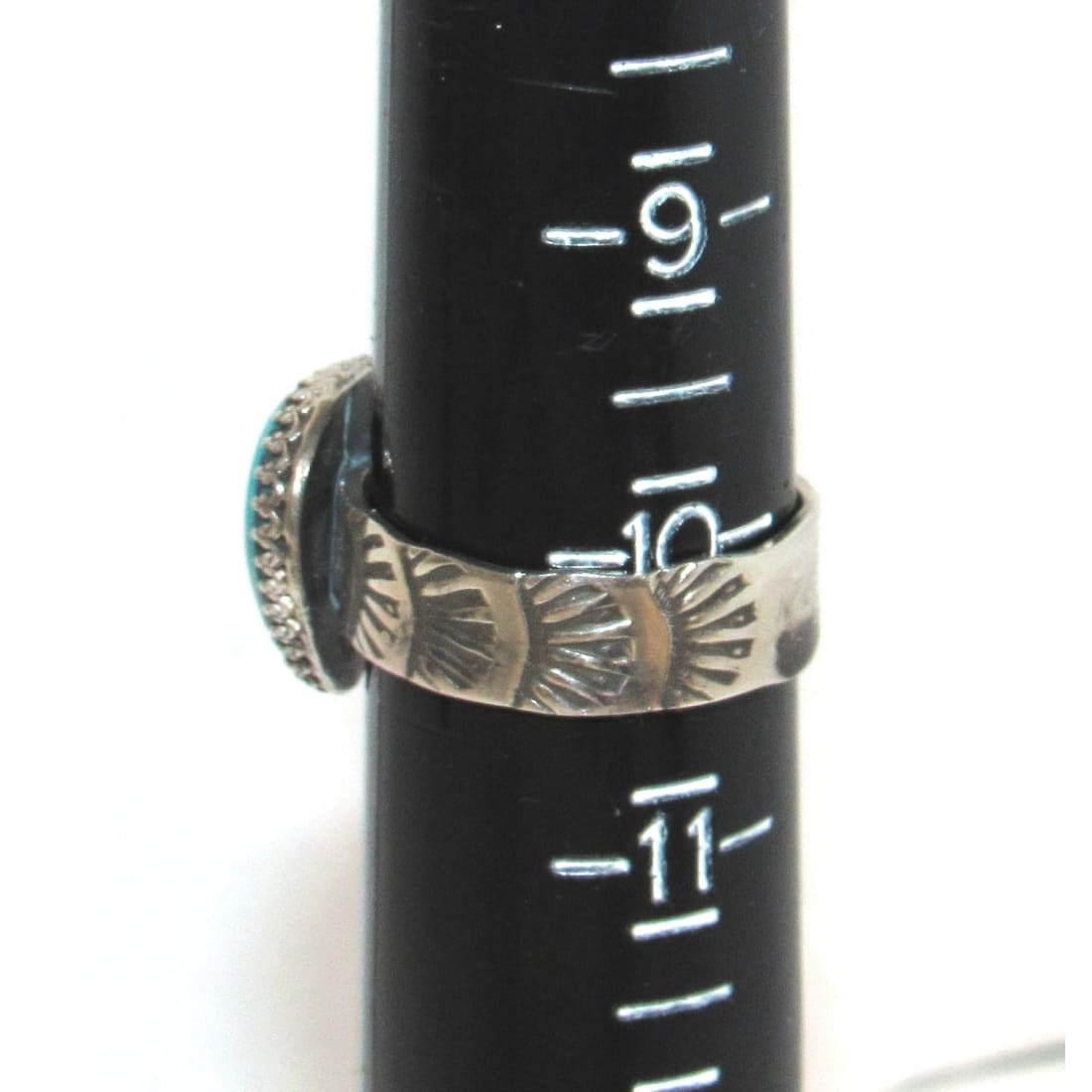 Navajo Kingman Turquoise Ring Sz 10 Sterling Silver Signed