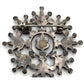 Old Pawn Zuni Turquoise Cluster Pin Pendant Sterling Silver Brooch