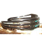 Vintage Zuni Turquoise Needlepoint Cuff Bracelet Sterling Silver C. Hattie