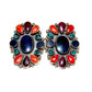 Vintage Navajo Turquoise Spiny Cluster Earrings Sterling Silver J. Patterson