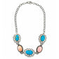 Navajo Sleeping Beauty Turquoise Pink Conch Sterling Silver Choker Necklace S Skeets
