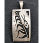 Vintage Hopi Sterling Silver Overlay Pendant by Michael Sockyma Sr.