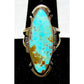 Navajo Number 8 Turquoise Inlay Ring Sz 8.5 Sterling Silver Steve Francisco