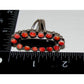 Navajo Onyx Red Orange Spiny Cluster Ring Sz 10 Sterling Silver P. Yazzie