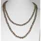 Vintage Mexican Taxco Necklace Double Strand Sterling Silver 22" Beaded Choker 125G