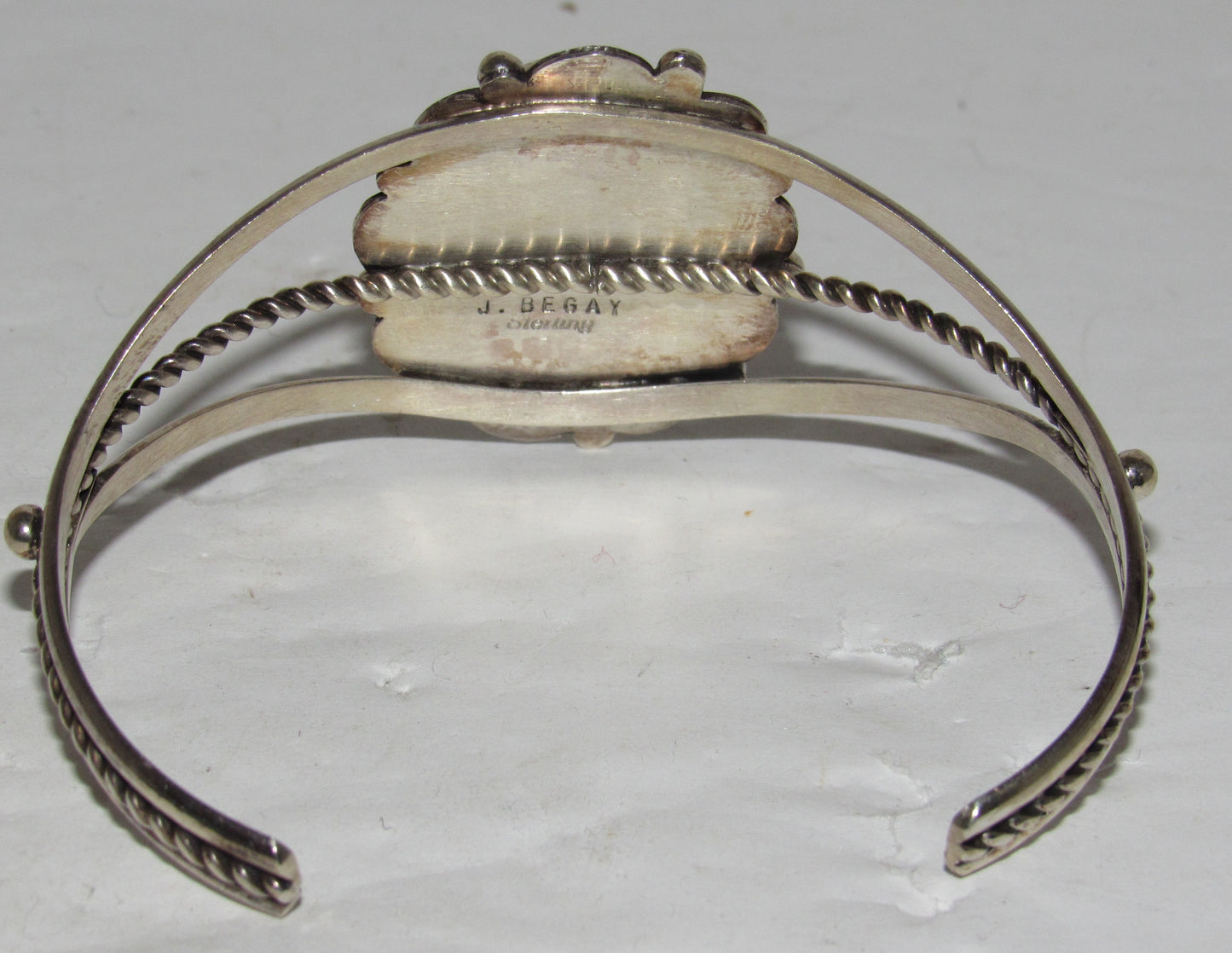 Navajo Royston Turquoise Sterling Cuff Bracelet J Begay