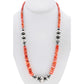 Navajo Pearls Orange Spiny Heishi Necklace Sterling Silver Native American
