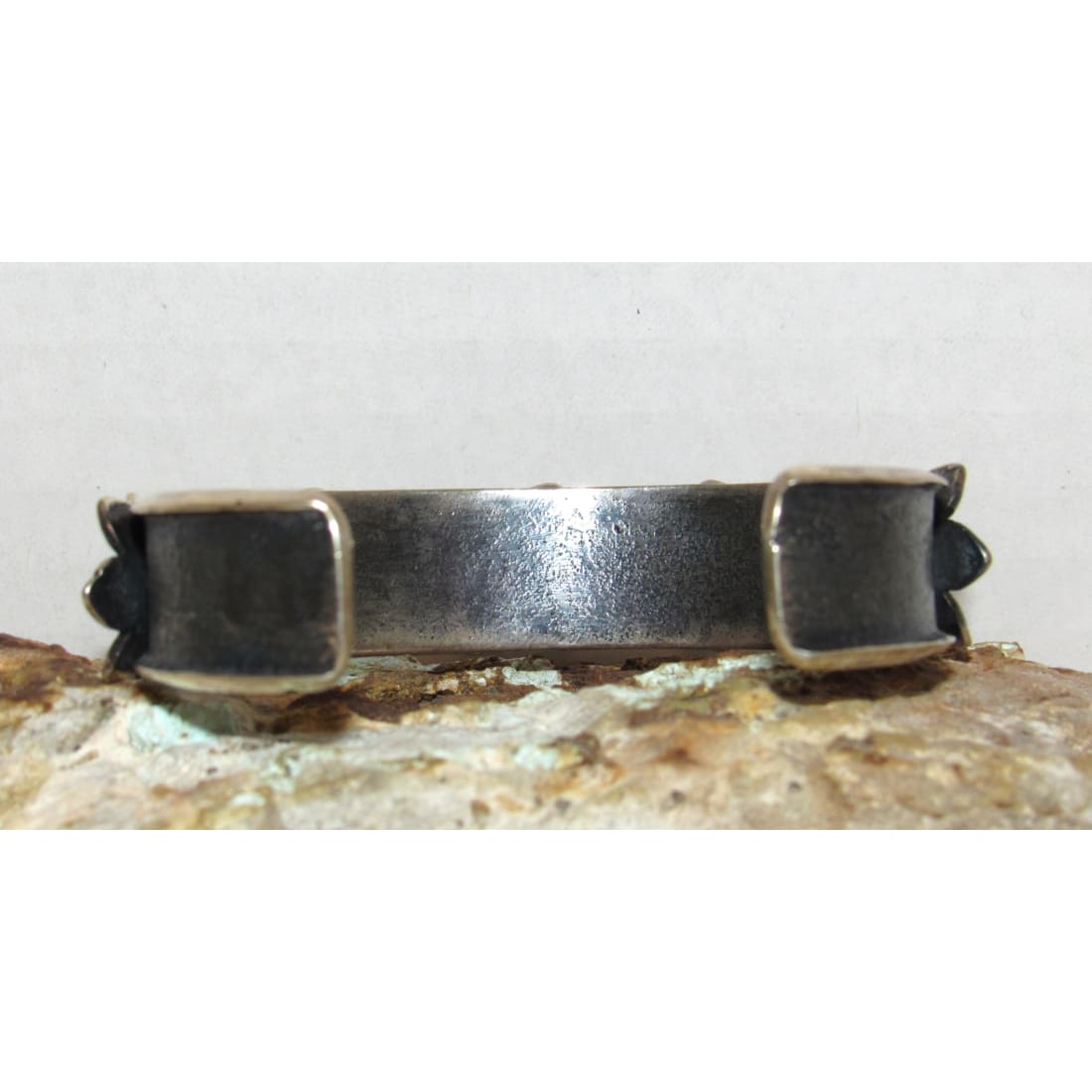 Navajo Sterling Silver Red Coral Flower Blossom Statement Cuff Bracelet M. Tom