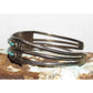 Vintage Zuni Turquoise Needlepoint Cuff Bracelet Sterling Silver C. Hattie