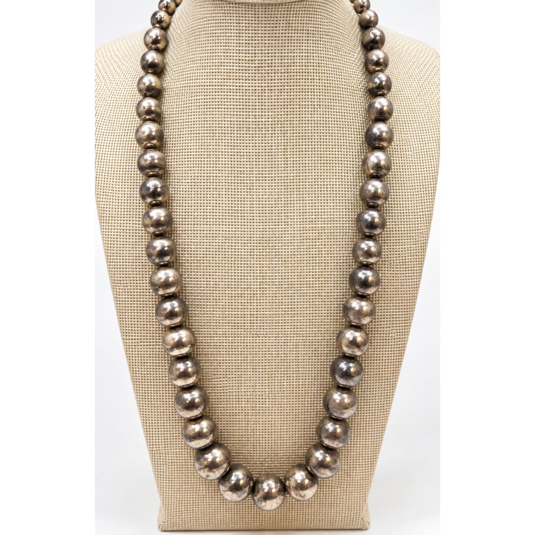 Vintage Taxco Mexico Sterling Silver Beads Desert Pearls Necklace