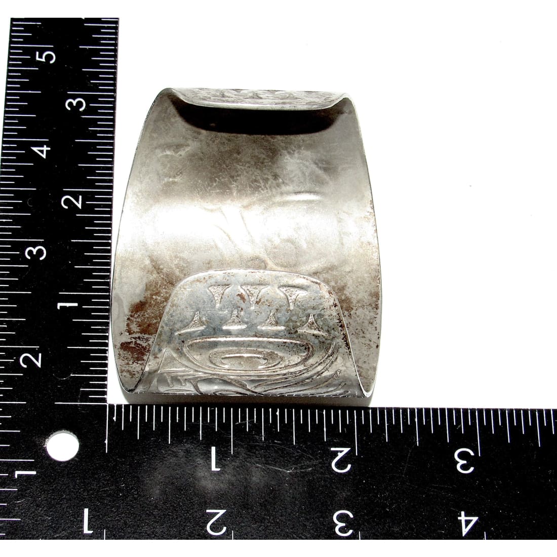 Vintage Northwestern Sterling Silver Animal Motif Cuff Bracelet 7"