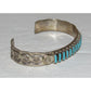 Vintage Zuni Sleeping Beauty Turquoise Cuff Bracelet Sterling Silver Stacker